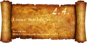 Loosz Adrián névjegykártya